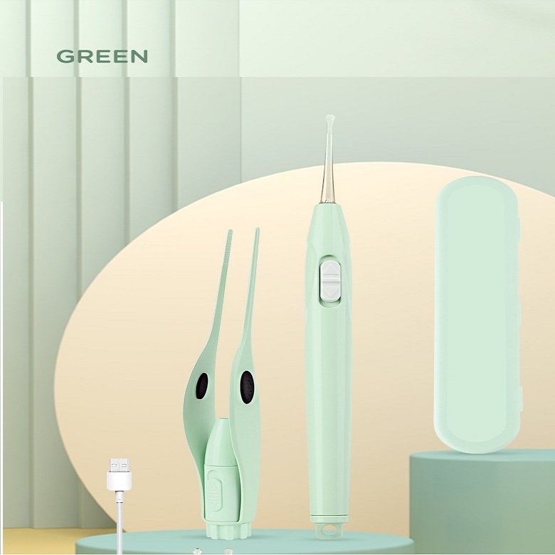 (pin sạc) Trọn bộ ráy tai sạc bin có đèn led tiêu chuẩn 7 món - dụng cụ lấy rấy tay - chăm sóc tai cao cấp dành cho bé yêu