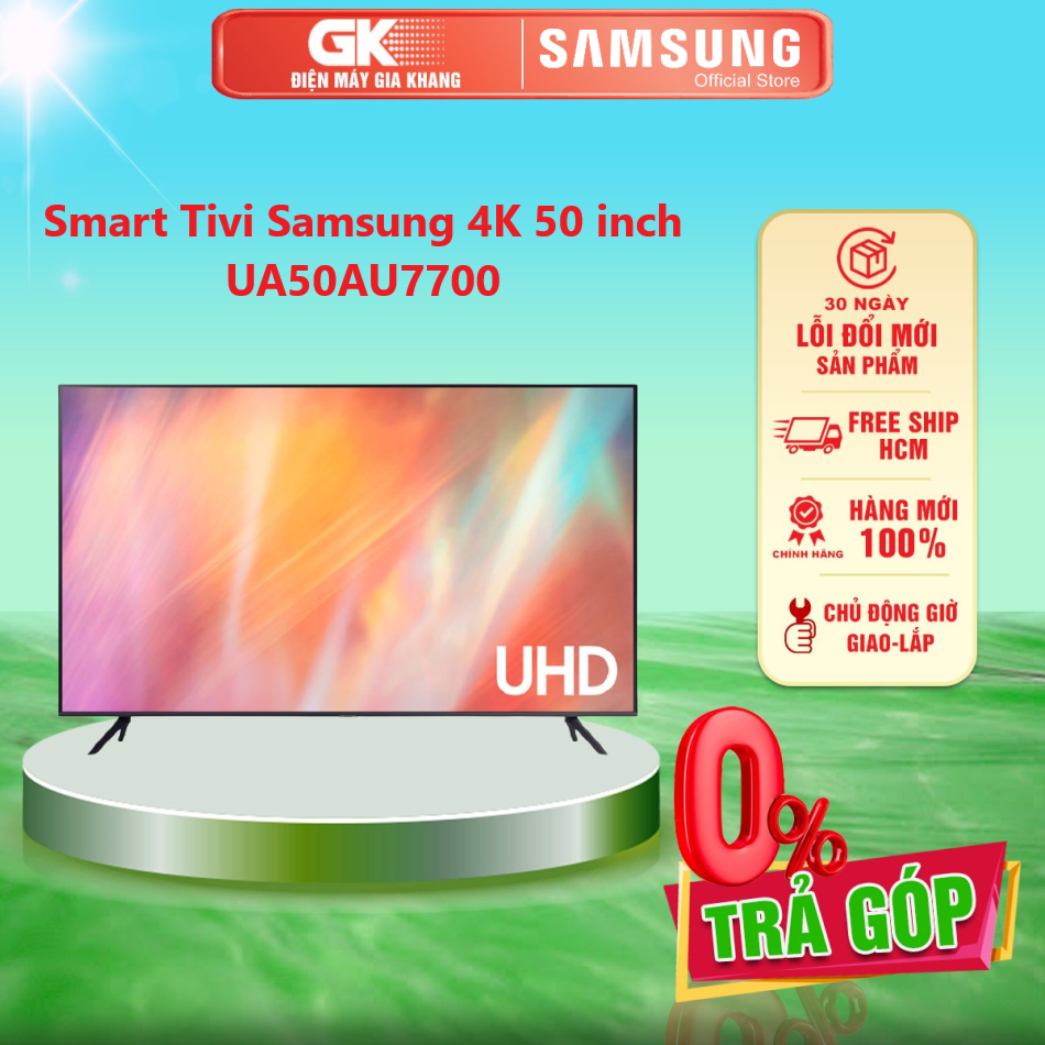 50AU7700 - Smart Tivi Samsung 4K 50 inch UA50AU7700 - GIAO TOÀN QUỐC - FREESHIP HCM