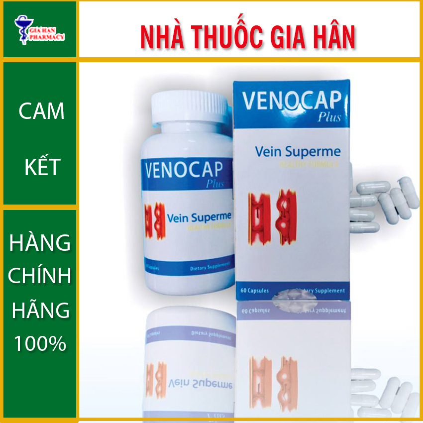 Viên uống venocap plus 60 viên - suy giãn tĩnh mạch chân và trĩ - gia hân