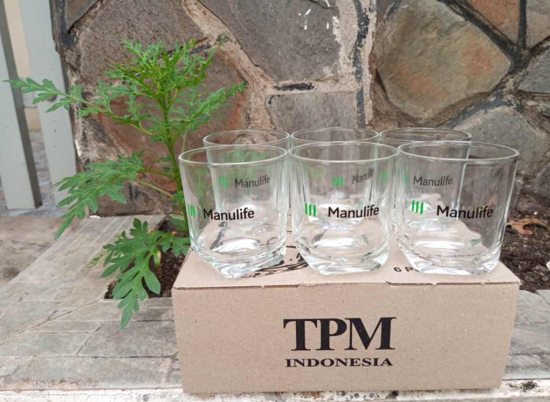 Bộ hộp 6 ly thủy tinh quà tặng manulife