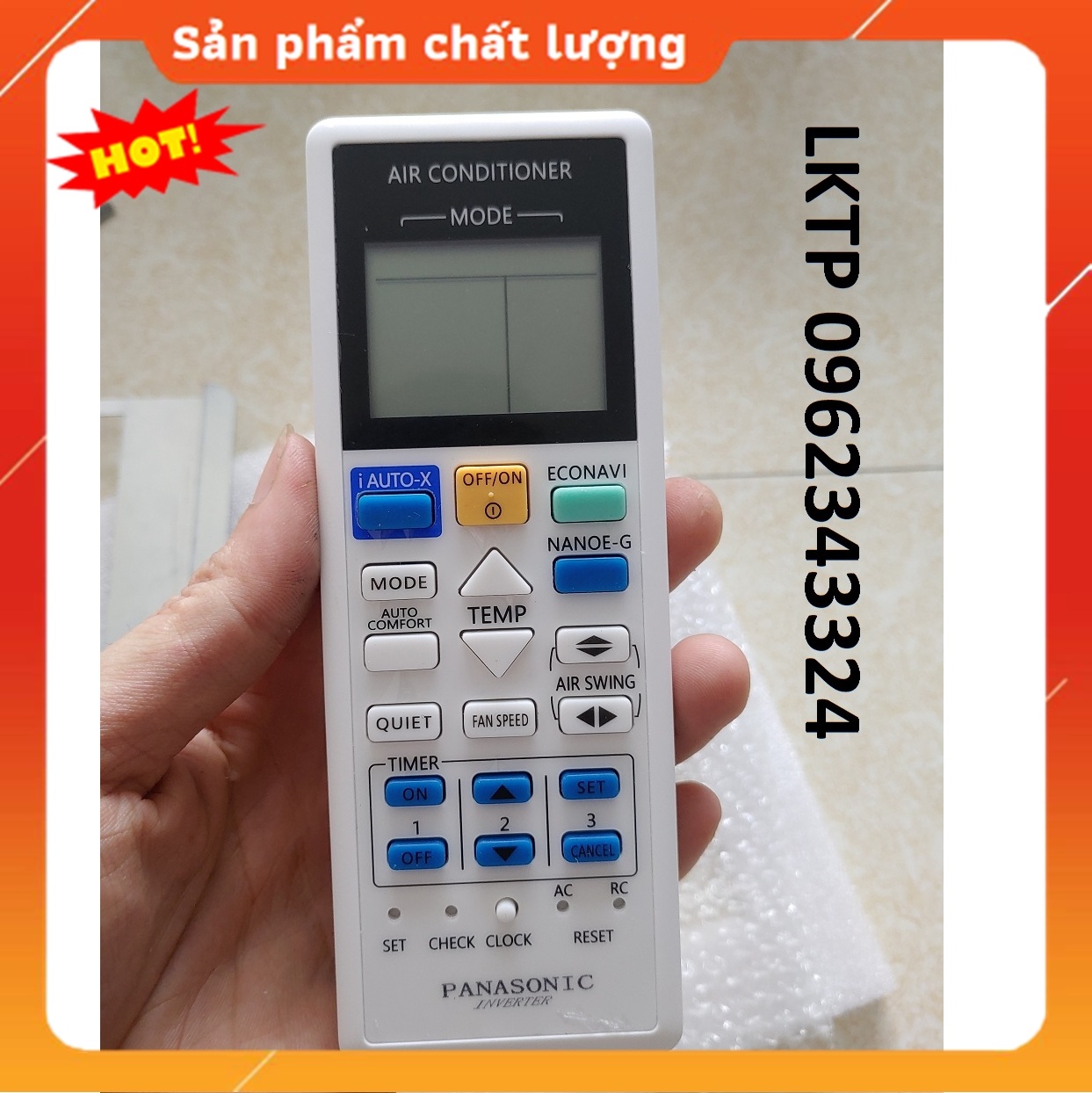 Remote điều khiển điều hòa máy lạnh Panasonic inverter dùng cả 1 chiều và 2 chiều