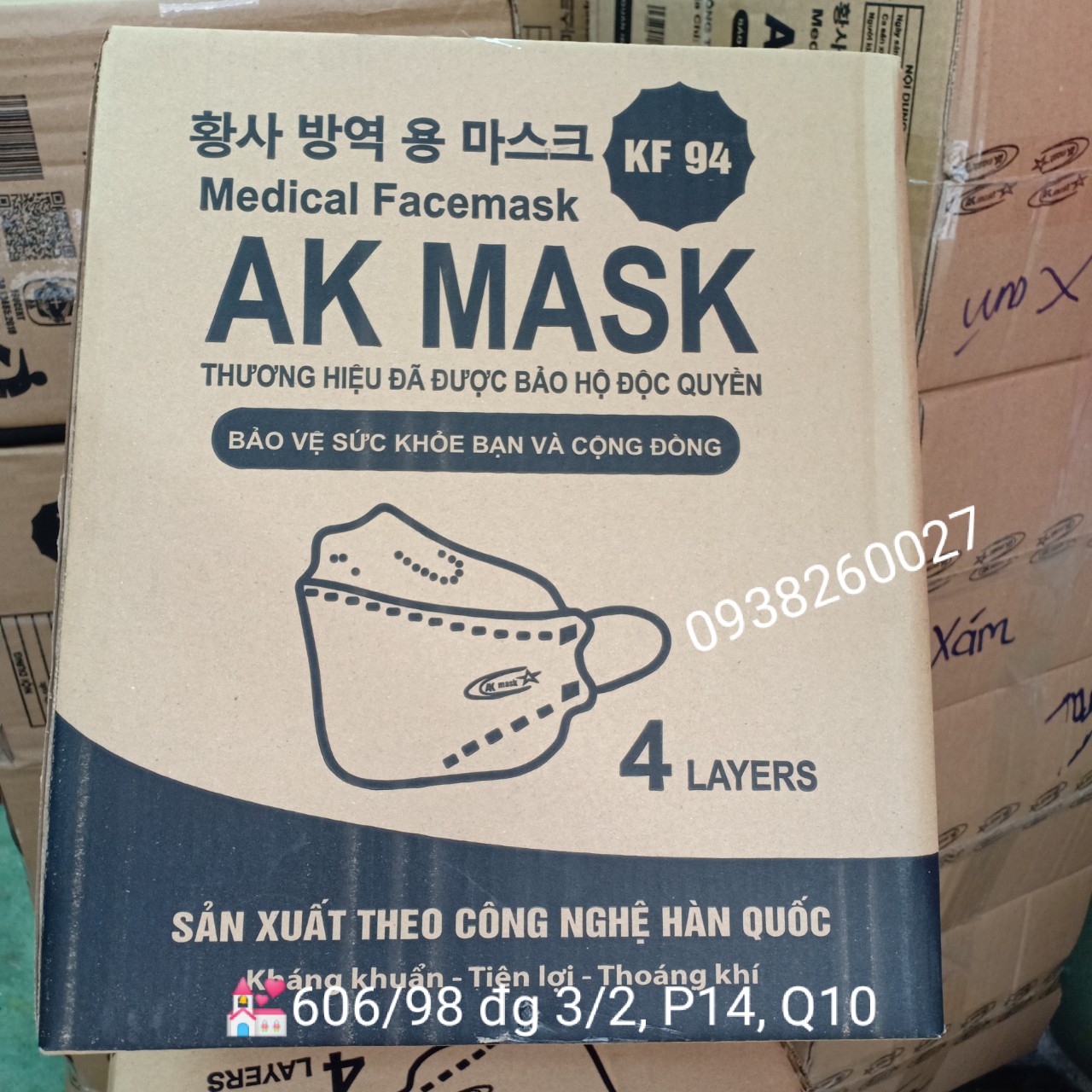 Khẩu trang thùng 300c AK Mask Kháng khuẩn KF94 4D