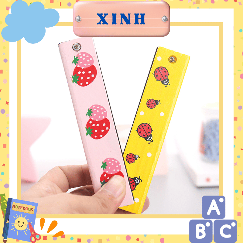 Kèn harmonica 16 lỗ bằng gỗ cho bé