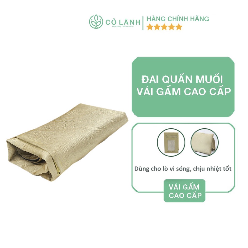 Đai quấn muối chườm dùng cho bụng Cỏ lành dùng cho bụng đựng muối thảo và chườm nóng vải gấm cao cấp