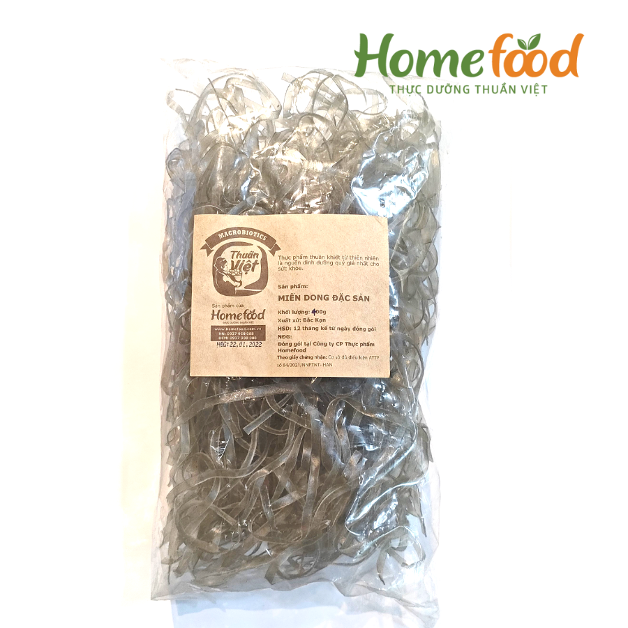Miến dong sạch Bắc Kan sợ to túi 500g