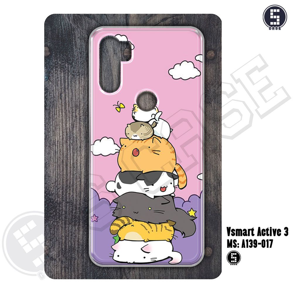 Ốp cho Vsmart Active 3 hình Cute Cat A139-017