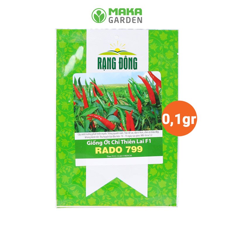 Hạt giống ớt chỉ thiên Rạng Đông Rado 799