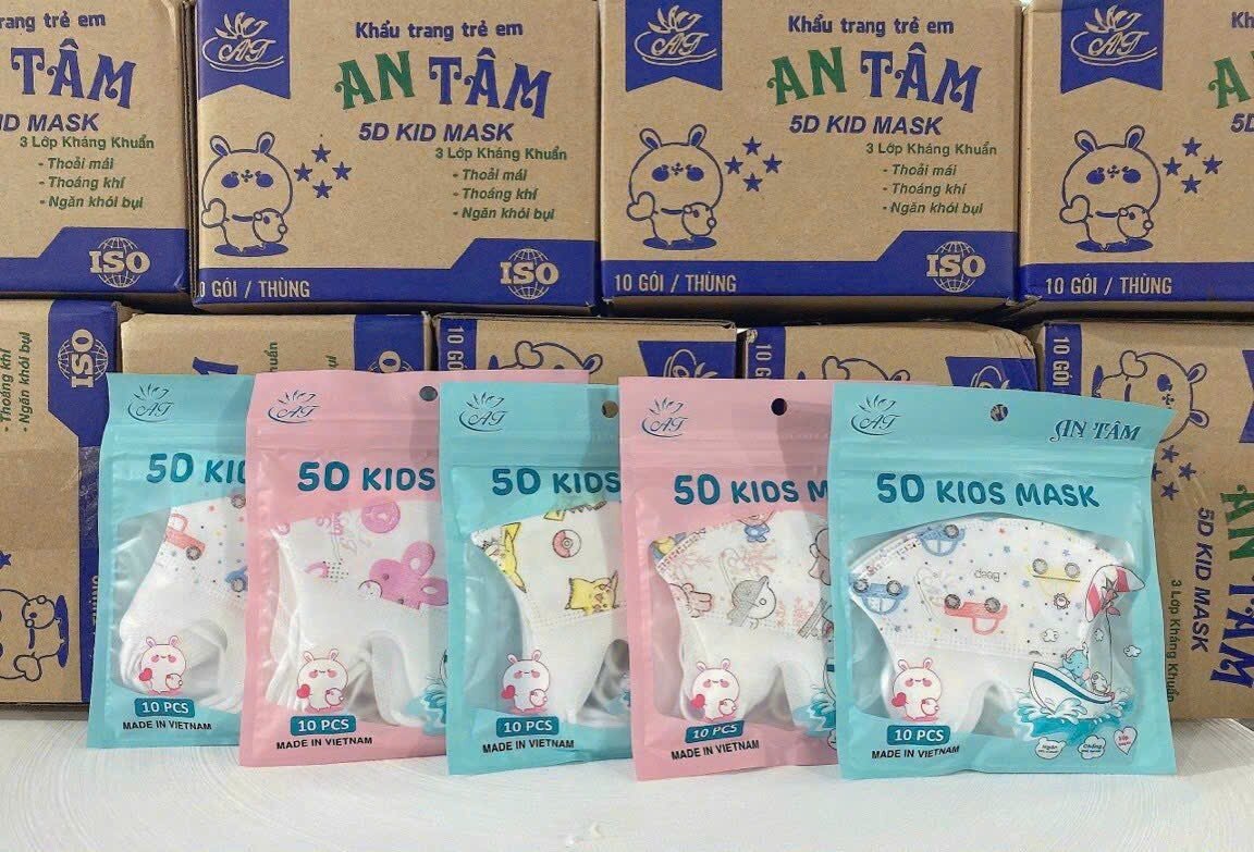 💚 HỘP 100 KHẨU TRANG 5D AN TÂM TRẺ EM