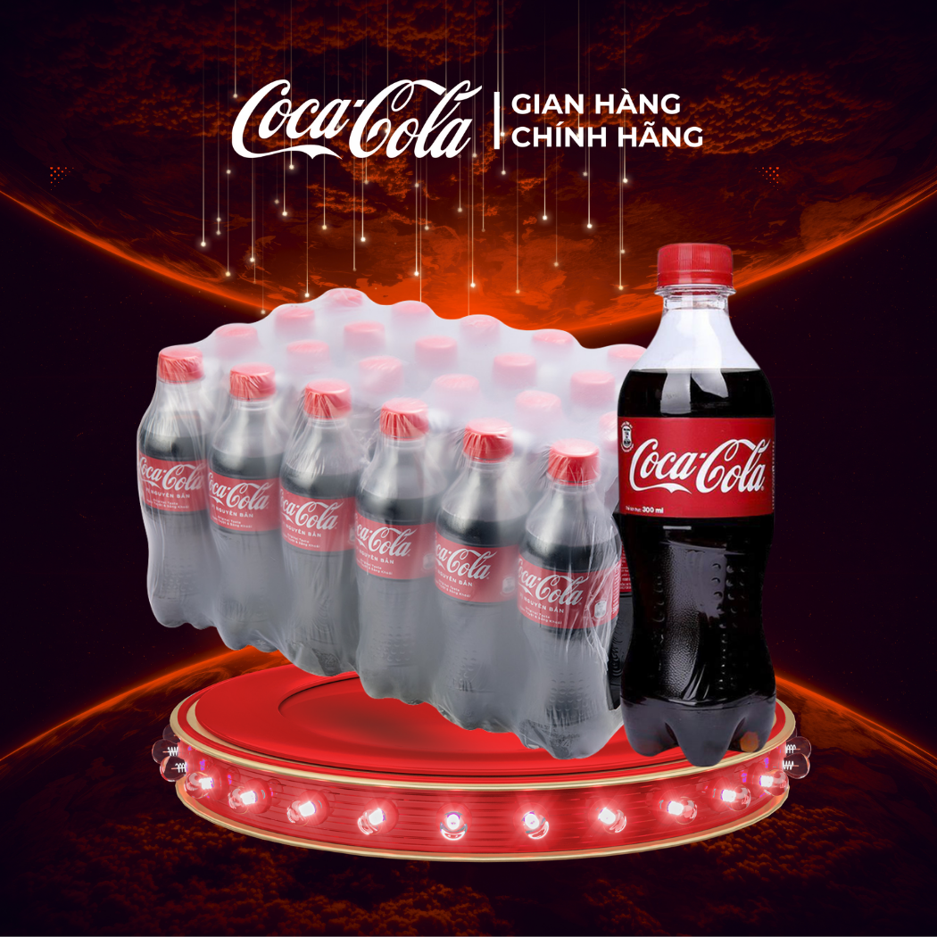 [SIÊU SALE ] Lốc 24 Chai Nước Ngọt Giải Khát Có Ga Coca-Cola 390ml/Chai Sale 8.8 Coca-Cola Chính Hãng_LD