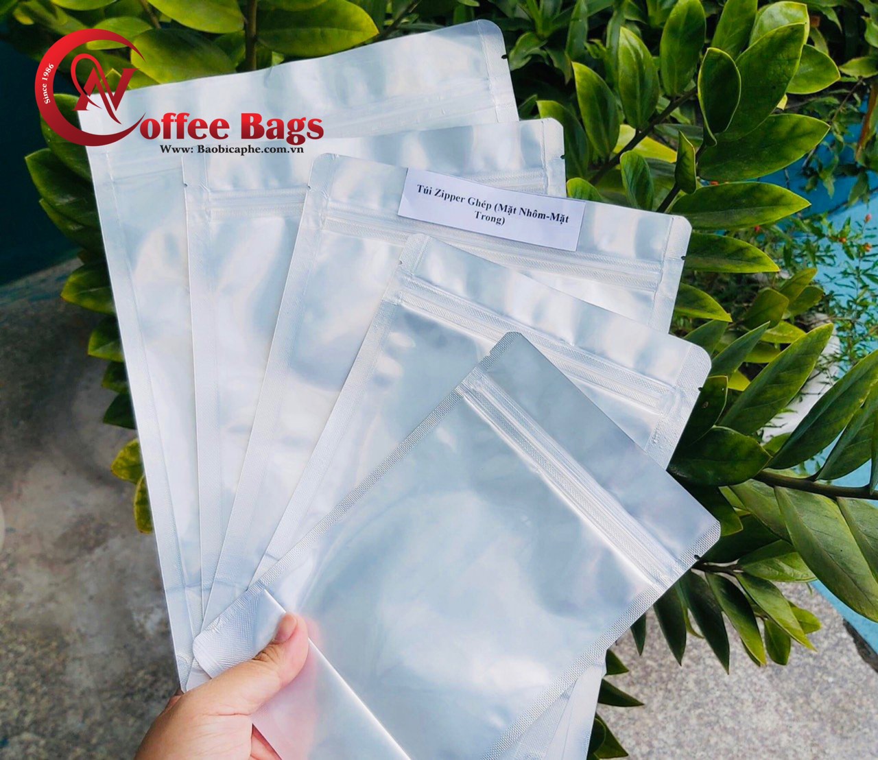 [1KG/SIZE] - túi zip ghép 1 mặt bạc 1 mặt trong đựng thực phẩm bánh kẹo