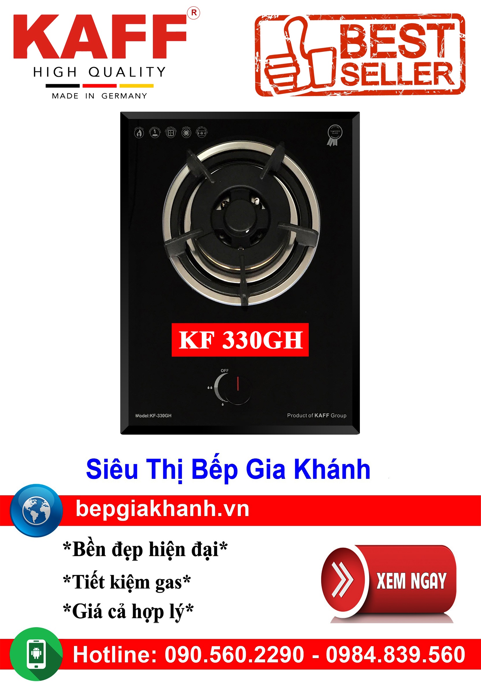 [HCM]Bếp gas domino Kaff KF 330GH bếp gas bếp gas đôi bếp gas đơn bếp gas âm bếp ga bếp ga đôi bếp ga đơn bếp ga âm bep ga bep gas