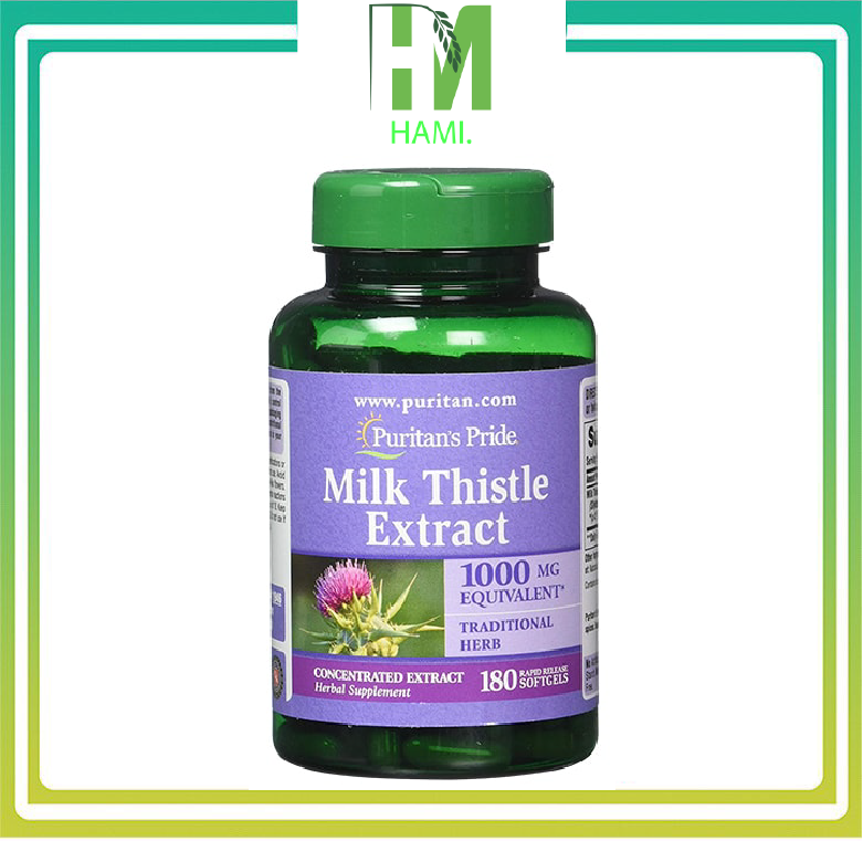 Bổ gan milk thistle extract puritan's pride 1000mg 180 viên date 2024