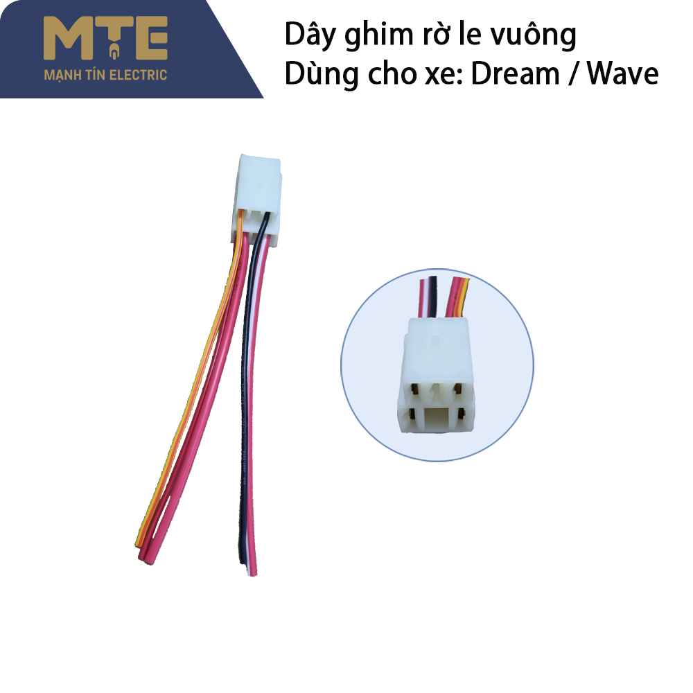 Dây ghim rờ le đề vuông dùng cho loại xe Dream - Wave