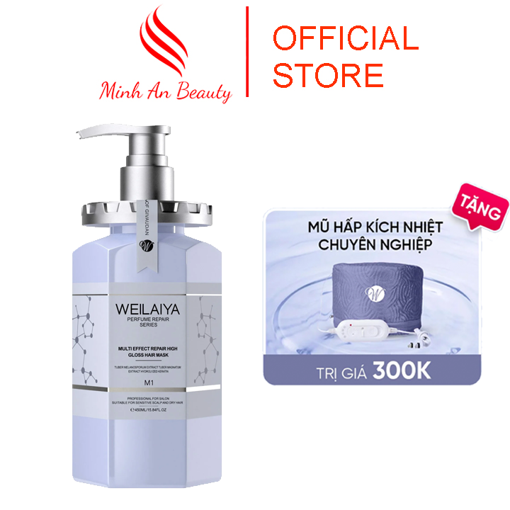 Hấp dầu tóc weilaiya chai 450ml giúp dưỡng tóc khô xơ ủ tóc mềm mượt phục hồi tóc hư tổn