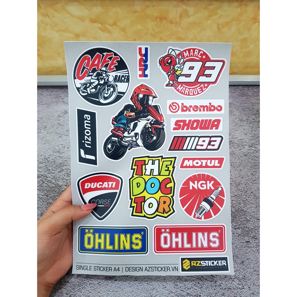 Tem Dán Xe Máy , Xe Đạp Điện , Xe Máy Điện , Xe ÔTô  , Mô Tô,Nón Bảo Hiểm Chống Thấm Nước , Chống Bay Màu | Tem Xe Mã 05