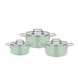 (Chỉ 23.04)Bộ nồi chống dính Ceramic Elmich EL5241SK01 Size 18, 20, 24cm