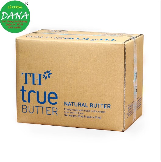 Bơ lạt tự nhiên TH true BUTTER 1kg ( Thùng 25kg )