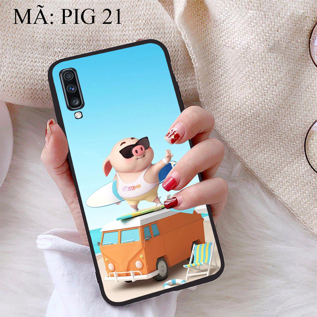 [HCM]Ốp lưng iCase dành cho Samsung Galaxy A70 viền dẻo TPU BST Pig Cute