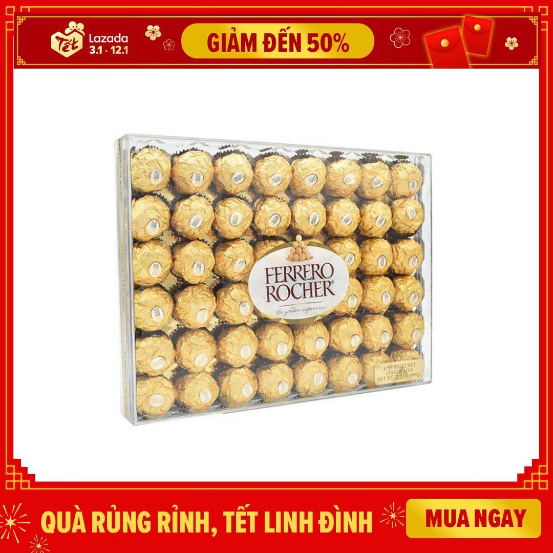 SOCOLA MỸ FERRERO ROCHER CHOCOLATE HỘP 48 VIÊN 600G (Date 2.2023)