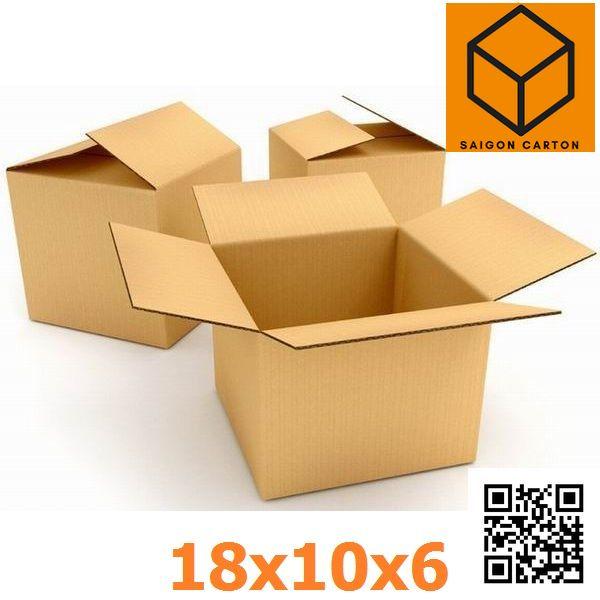 Bộ 100 thùng carton sài gòn 18x10x6 1n2x