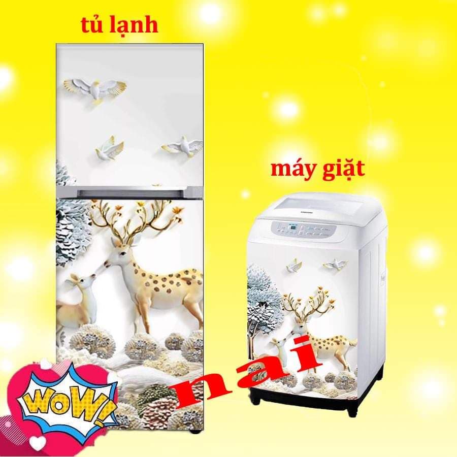 miếng dán tủ lạnh máy giặt mẫu nai băng giá