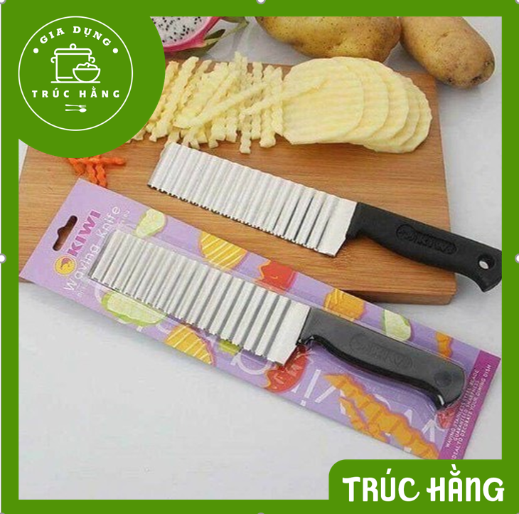 Dao chặn rau củ, dao gợn chặn rau câu tiện dụng - Dao chặn rau củ loại dài hàng Vạn Lợi