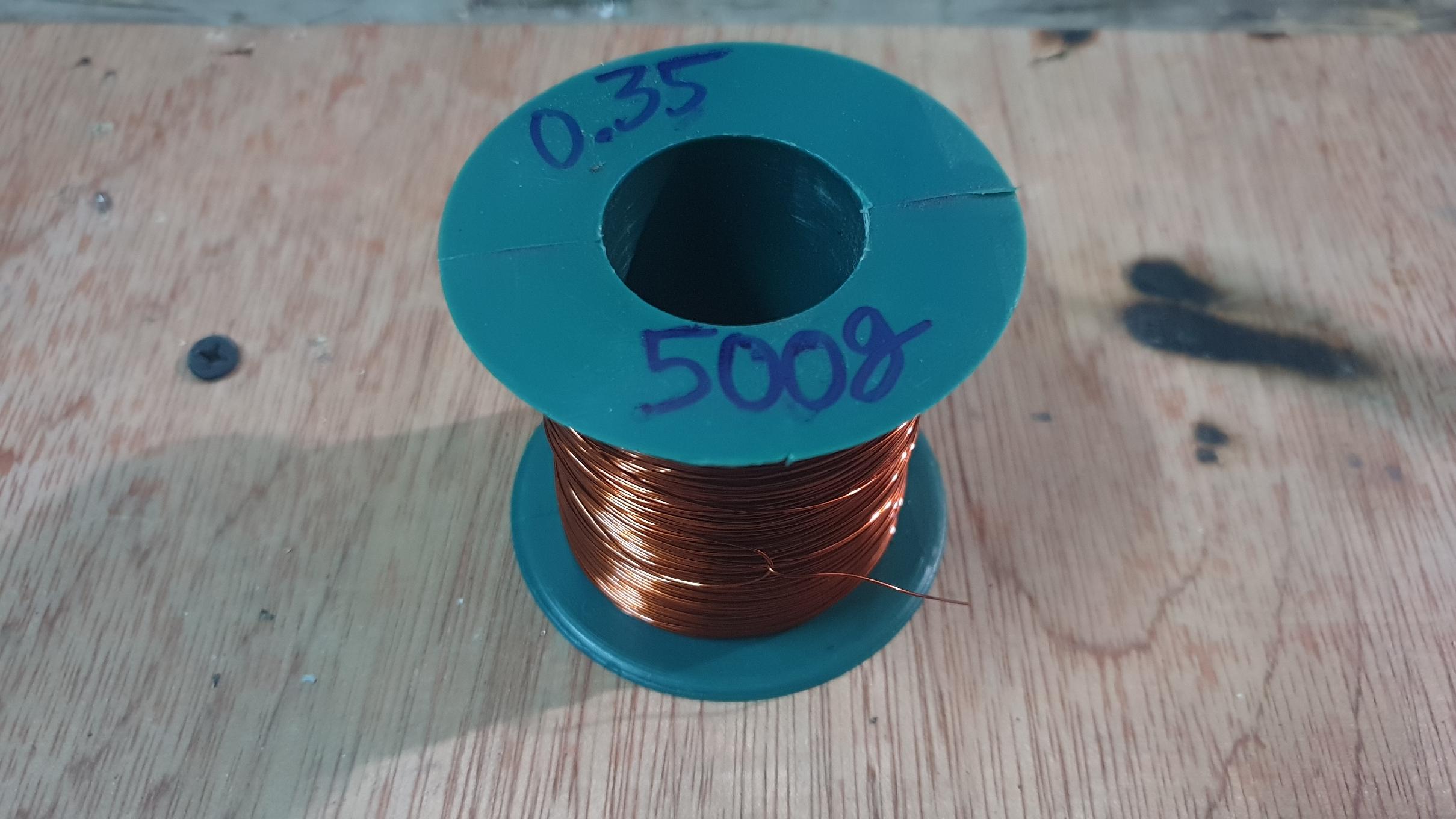 Dây đồng cuộn 0.35mm - bọc Emay cách điện - quấn biến áp (cuộn 500g). day dong bán lẻ tp hcm
