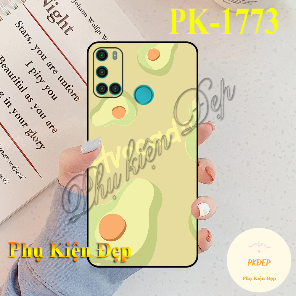 [HCM]Ốp lưng Vsmart Joy 4 - Ốp dẻo đen in hình trái bơ so cute