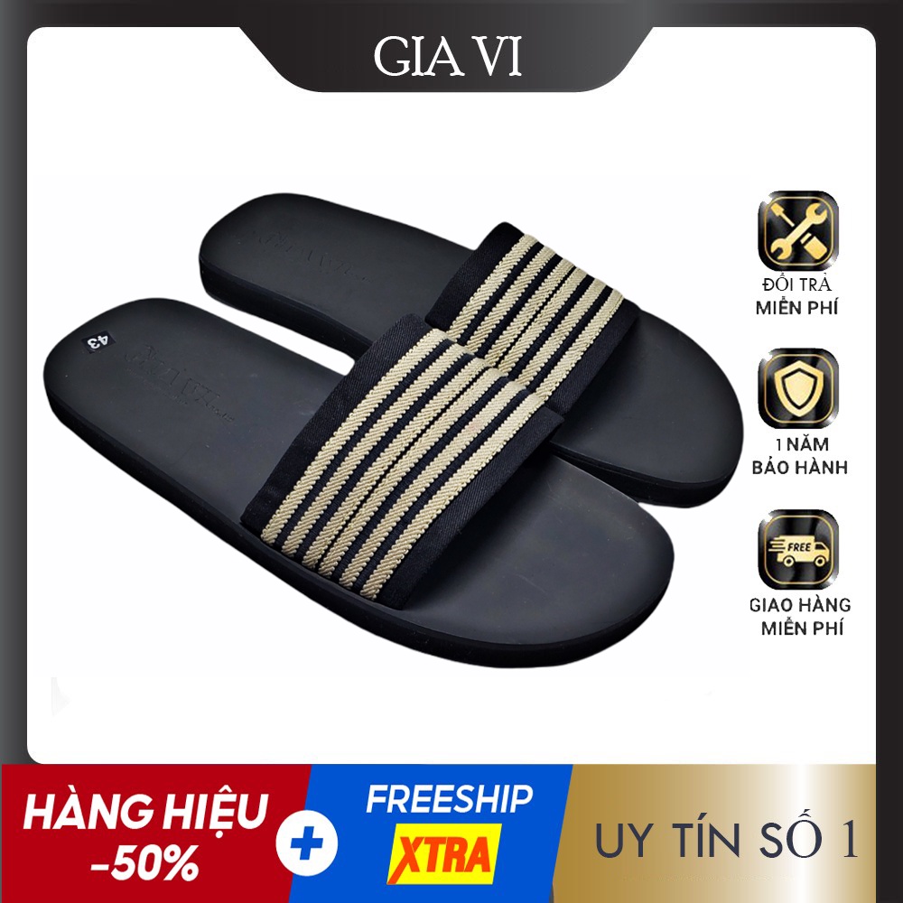 Dép bản ngang nam quai dù basic gia vi - dn22