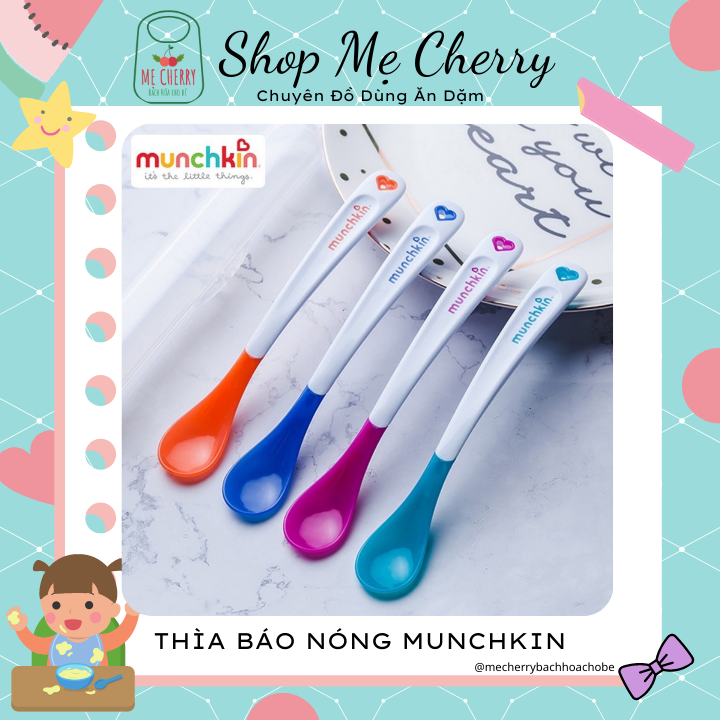 Thìa, muỗng báo nóng Munchkin cho bé ăn dặm