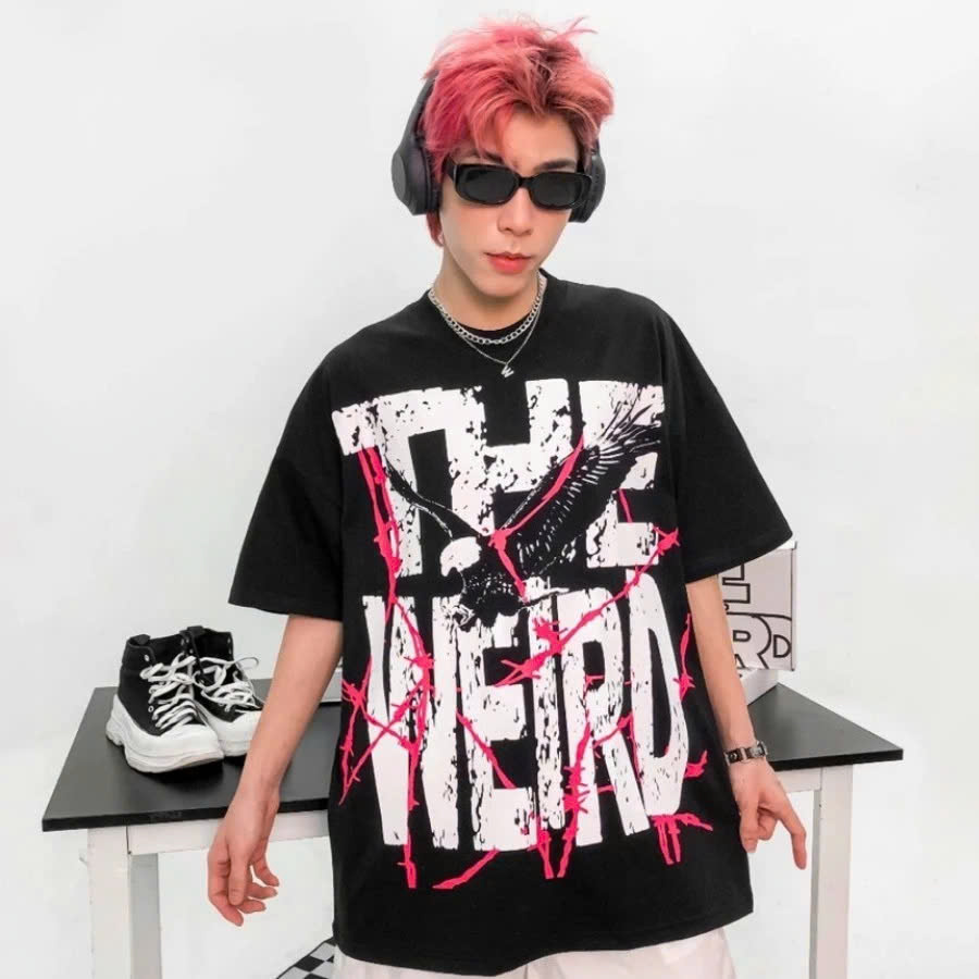  Áo thun nam nữ áo phông Áo phông The We iro cánh chim mẫu hot 2025  Kiểu dáng thời trang Hàn Quốc Áo phông nam nữ áo cotton nam nữ rất đẹp 