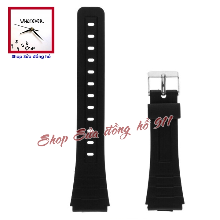 Dây cao su đồng hồ điện tử ca-sio size 18mm