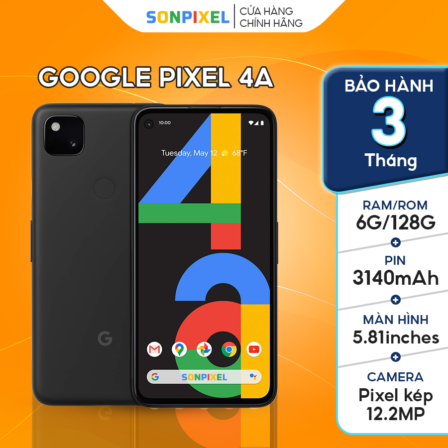Google pixel 4a điện thoại gg chip snapdragon 730 g ram 6g/128gb. bản quốc tế, sonpixel.