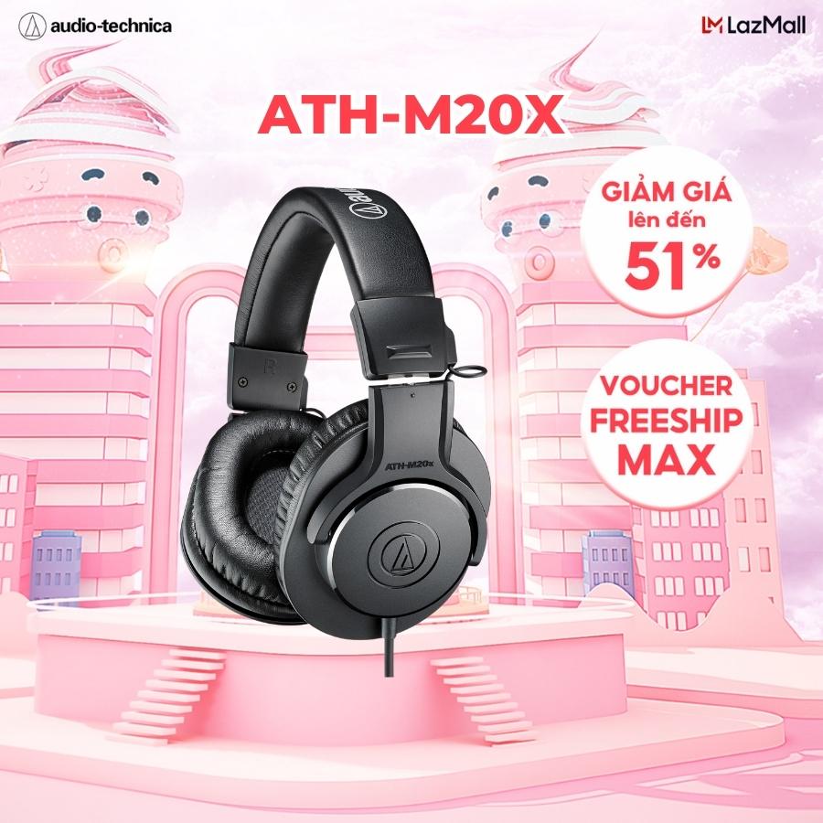 Tai Nghe Chụp Tai Audio Technica ATH-M20x Kiểm Âm Professional Hifi - Hàng Chính Hãng