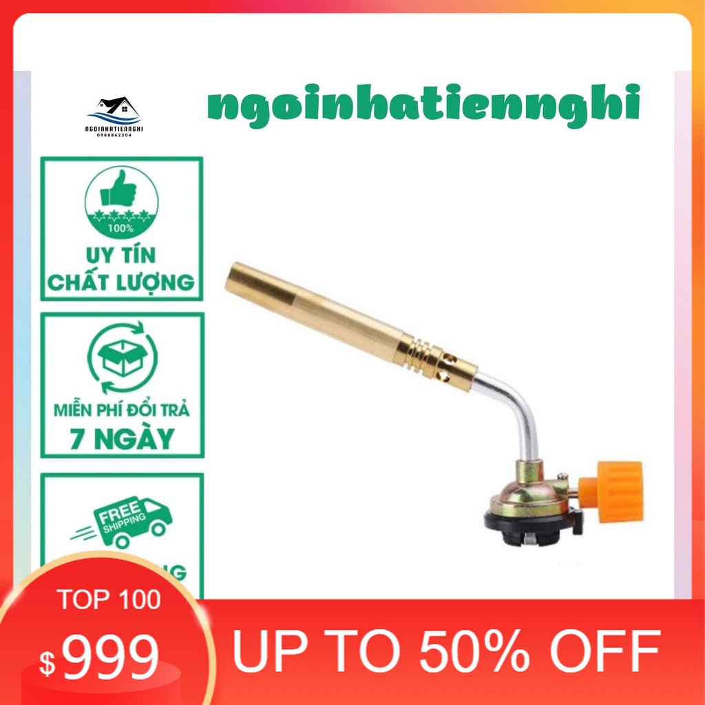Đầu Khò gas đồng nguyên khối cao cấp tự động đánh lửa