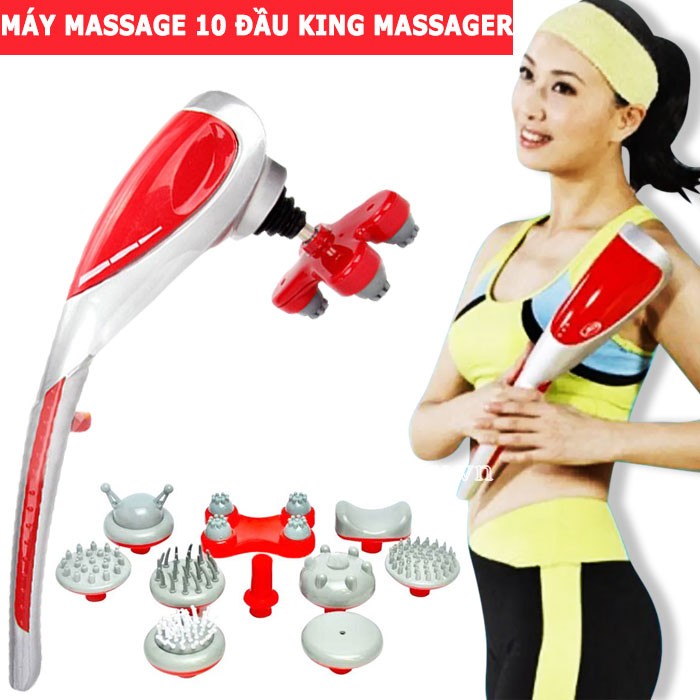 Máy mát-xa hồng ngoại 10 đầu massager king s-1010