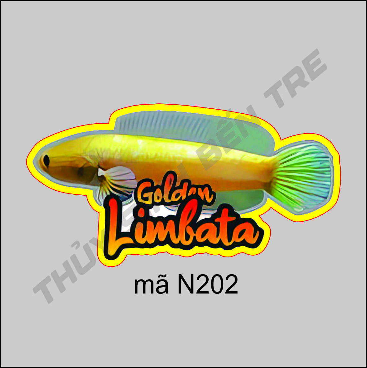 sticker - tem dán cá lóc cảnh 10cm - trang trí hồ cá theo phong cách indo - màu sắc bắt mắt - 8