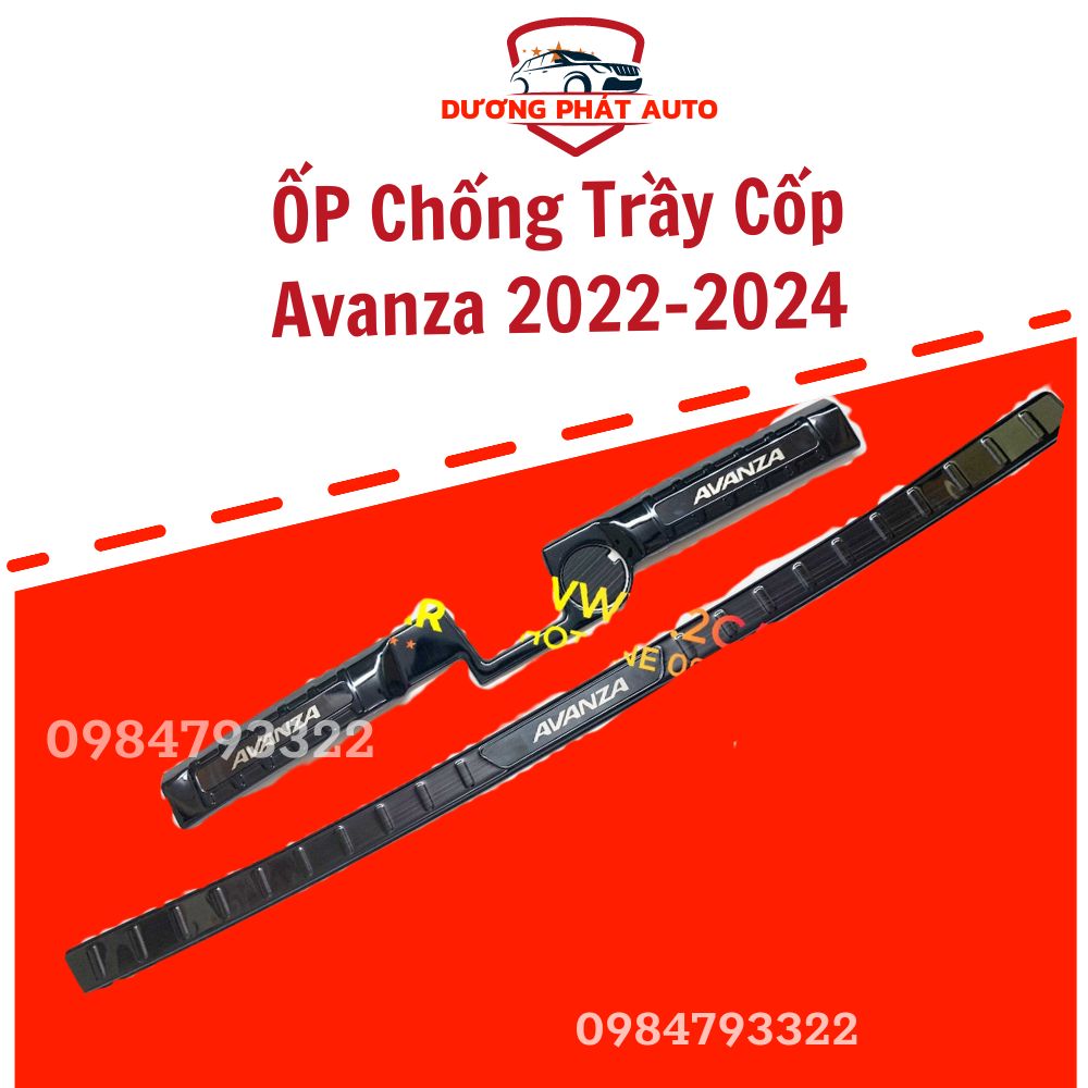 Ốp chống trầy cốp trong, ngoài xe TOYOTA  AVANZA 2022 - 2025 chất liệu TITAN cao cấp, chống sước cốp AVANZA