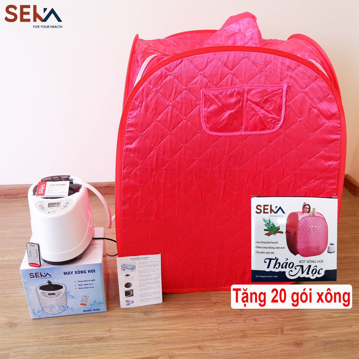 Lều xông hơi có nồi xông hơi cao cấp + tặng kèm 20 gói xông hơi