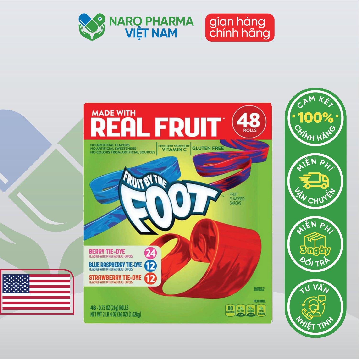 Combo kẹo cuộn trái cây fruit by the foot - mỹ