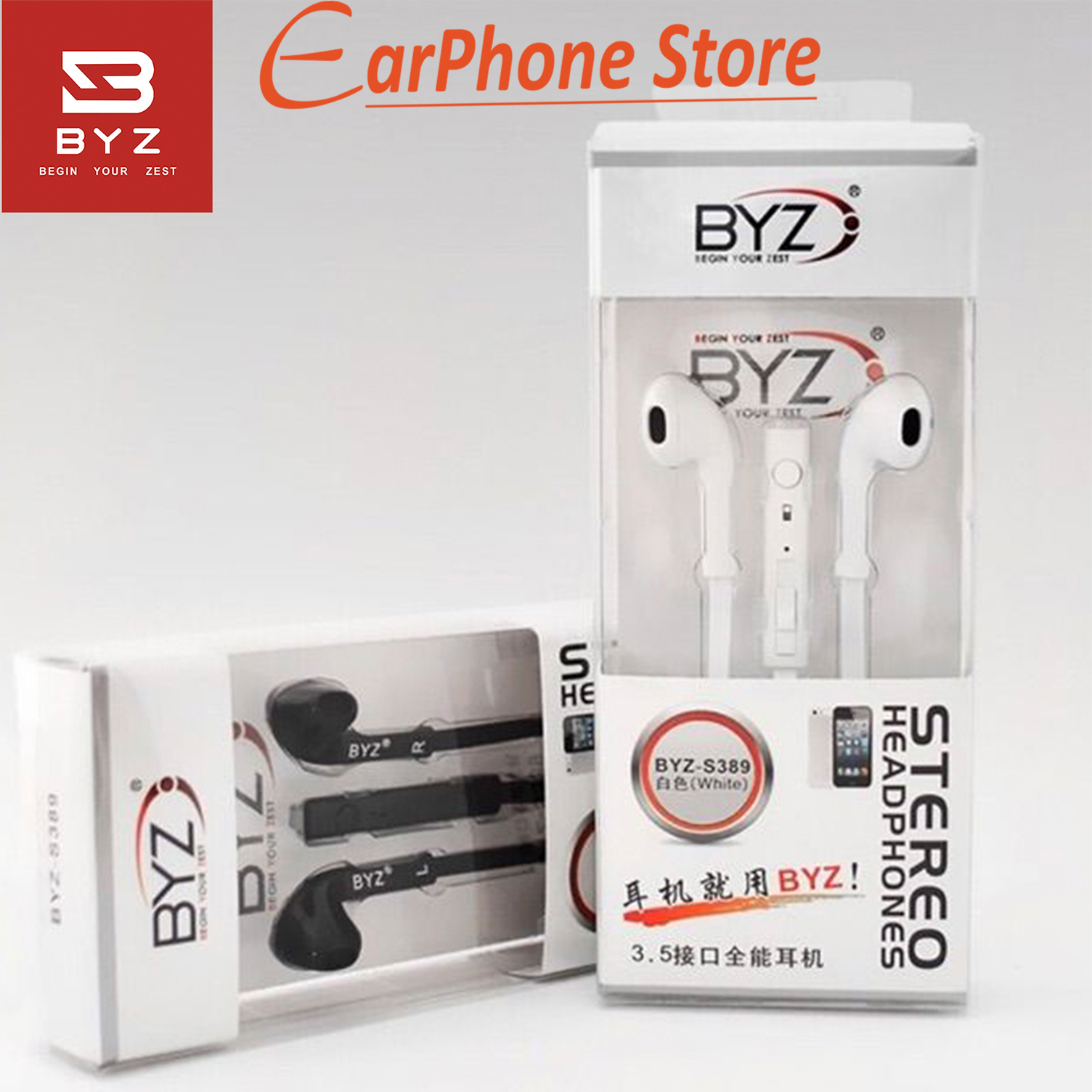 [HCM] Tai Nghe Dây BYZ -S389 In-Ear Dây Dẹt Chống Rối jack 3.5mm