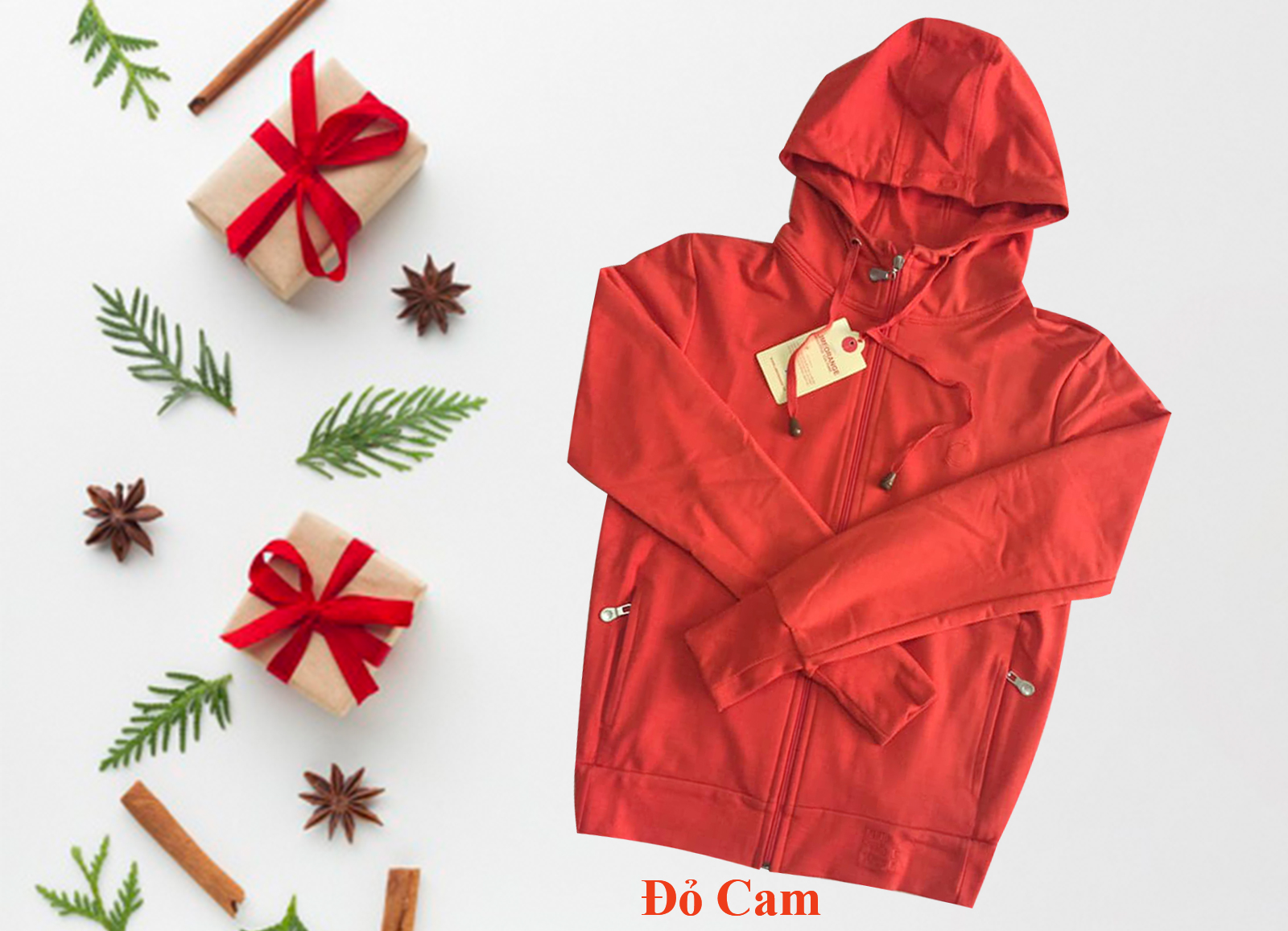 ÁO KHOÁC NỮ MÀU ĐỎ CAM- CHẤT ĐẸP