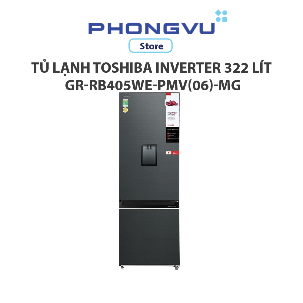 Tủ lạnh Toshiba Inverter 322 lít GR-RB405WE-PMV(06)-MG - Bảo hành 24 tháng