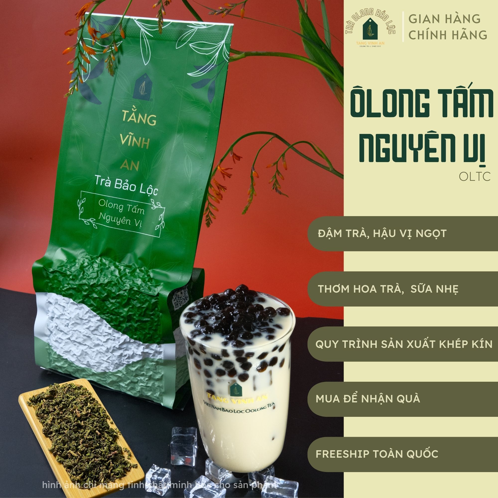 Olong Tấm C Nguyên Vị dùng pha trà sữa, trà trái cây