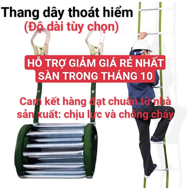 Thang dây thoát hiểm, thang dây thoát hiểm cho nhà cao tầng, thang dây thoát hiểm cho chung cư cao tầng
