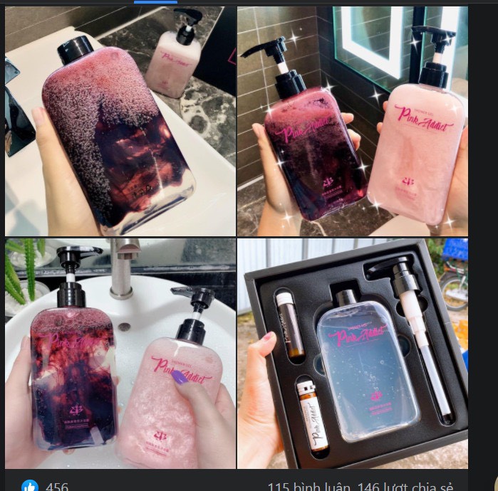 Sữa Tắm Nước Hoa, Tinh Chất Dưỡng Da Tự Pha Pink Addiet