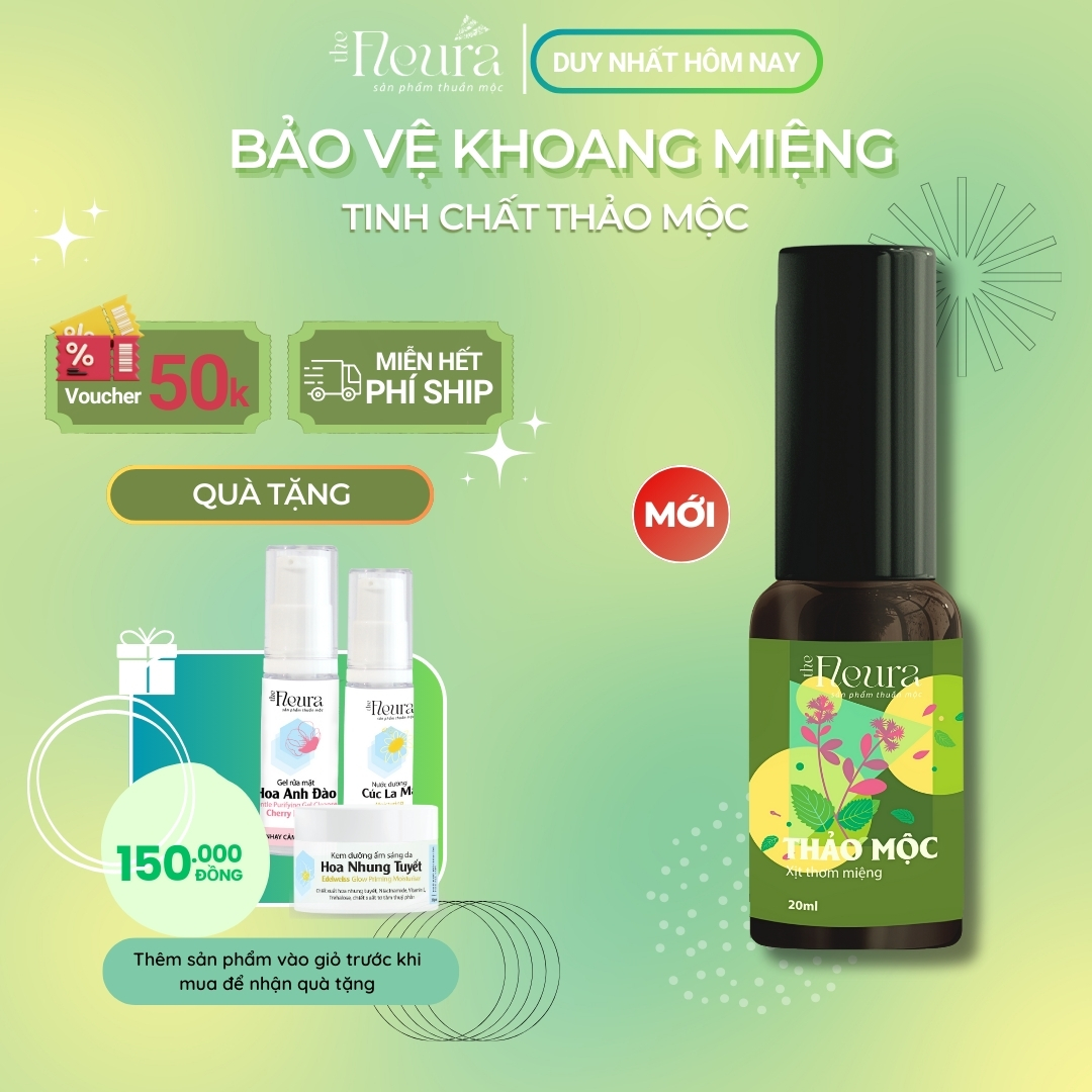 Xịt Thơm Miệng Thảo Mộc The Fleua Khử Mùi Hôi Miệng Sâu Răng Chai Xịt Miệng Bạc Hà Cam Thảo  An Toàn Và Thân Thiện