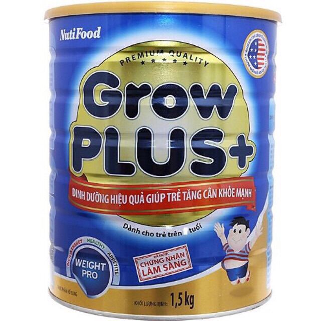Sữa bột Growplus xanh lon 1.5kg - Tăng cân khoẻ mạnh