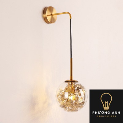 Đèn treo tường bóng tròn LED hình con hươu trang trí nội ngoại thất, phong cách Châu Âu - Phương Anh