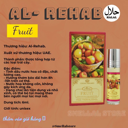 Tinh Dầu Nước Hoa Arap 6ml